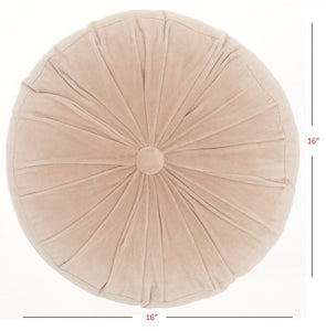 16" X 16" Light Pink Round Velvet