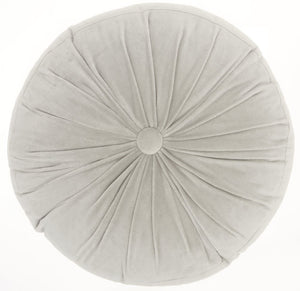 16" X 16" Light Gray Round Velvet