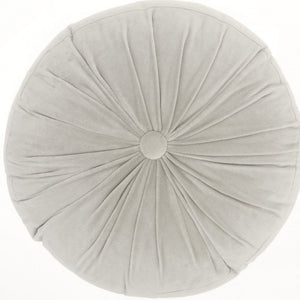 16" X 16" Light Gray Round Velvet