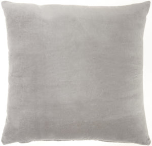 20" Gray Cotton Throw Pillow