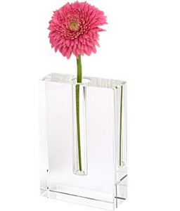 Modern Clear 8 Block Optical Crystal Vase