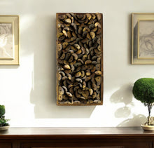 36" X 4" Brown Wood Hanging Dimensional Sculpture