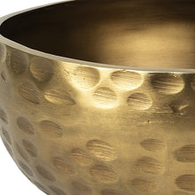 11" Antiqued Brass Hammered Artisan Round Centerpiece Bowl