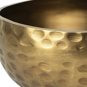 11" Antiqued Brass Hammered Artisan Round Centerpiece Bowl