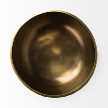 11" Antiqued Brass Hammered Artisan Round Centerpiece Bowl