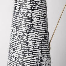 20" Black And White Cylinder Metal Urns Jars