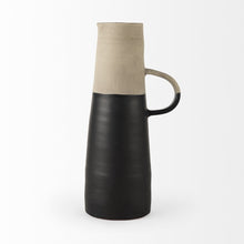 16" Black Ceramic Decorative Jug