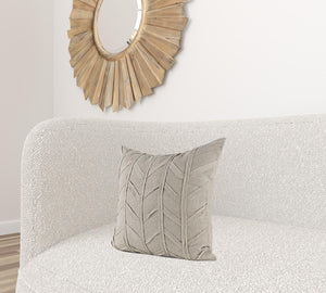 Light Gray Chevron Textured Pillow Cover