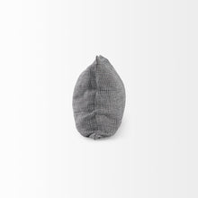 14" X 26" Black And White Herringbone Plaid Linen Throw Pillow Cover