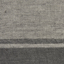 14" X 26" Dark Gray And Light Gray Striped Linen Lumbar Throw Pillow Cover