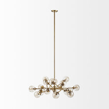Gold Metal Eighteen Bulb Hanging Chandelier