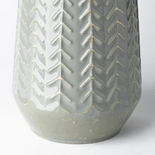 11" Green Abstract Cylinder Metal Table Vase