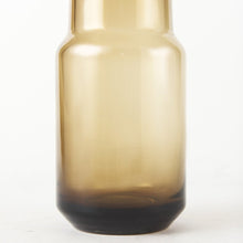 12" Brown Cylinder Crystal Glass Table Vase