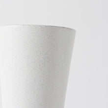 9" White Abstract Cylinder Ceramic Table Vase