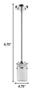 Silver Minimalist Cylindrical Hanging Light