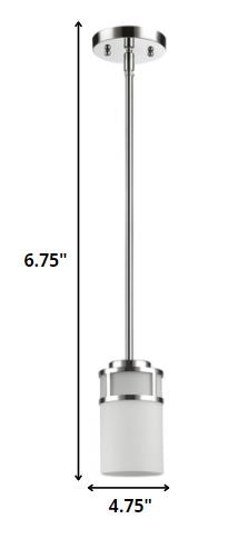 Silver Minimalist Cylindrical Hanging Light