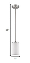 Silver Frosted Glass Hanging Light