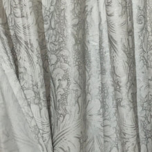 Silver Baroque Pattern Shower Curtain