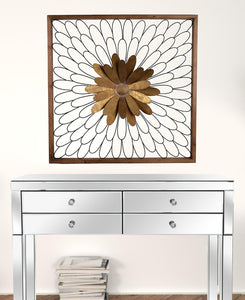 30" X 2" Black Iron Square Framed Art