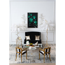 44" Silver And Gold Aluminum Branches And Birds Hanging Dimensional Sculpture