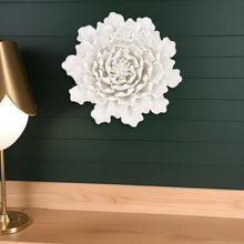 9" X 9" Off White Ceramic Novelty Hanging Dimensional Sculpture