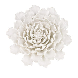 9" X 9" Off White Ceramic Novelty Hanging Dimensional Sculpture