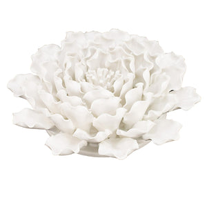 9" X 9" Off White Ceramic Novelty Hanging Dimensional Sculpture