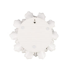 9" Off White Ceramic Flower Hanging Dimensional Sculpture