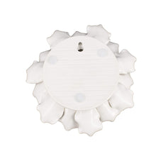 6" Off White Ceramic Flower Hanging Dimensional Sculpture
