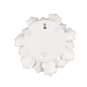 6" Off White Ceramic Flower Hanging Dimensional Sculpture