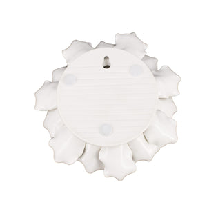 6" Off White Ceramic Flower Hanging Dimensional Sculpture