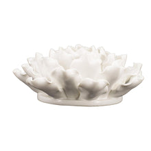 6" Off White Ceramic Flower Hanging Dimensional Sculpture