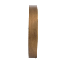 2" Round Gold And White Wood Analog Wall Clock