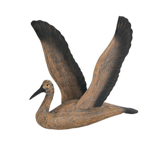 Set of Three Brown Wood Novelty Hanging Dimensional Sculpture