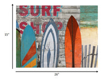 Vintage Surfboard Trio Beach Scene Wall Art