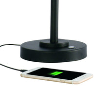 Matte Black and Antiqued Brass LED Adjustable Desk Lamp