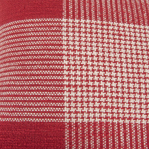 Red White Plaid Pattern Throw Pillow