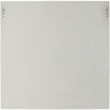 39" White Square Accent Wood Mirror