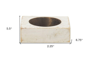 4" Wide Pillar Tabletop Pillar Candle Holder