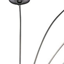 84" Gold Five Light Arc Floor Lamp With Brass Metal Dome Shade