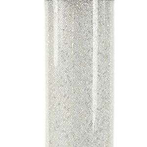 49" White Metal LED Column Floor Lamp With Clear Acrylic Drum Shade