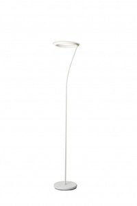 73" White LED Torchiere Floor Lamp With White