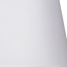 29" Silver Metal Table Lamp With White Classic Empire Shade