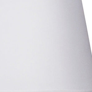 29" Silver Metal Table Lamp With White Classic Empire Shade
