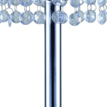 26" Silver Glam Two Tier Chandelier USB Table Lamp