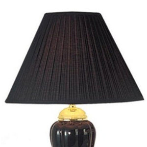 Set Of Three 64" Gold and White Ceramic Bedside Floor and Table Lamp Set With Off White Empire Shade