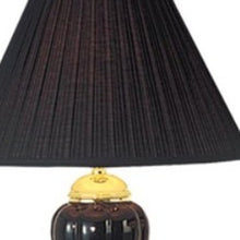 Set Of Three 64" Gold and White Ceramic Bedside Floor and Table Lamp Set With Off White Empire Shade