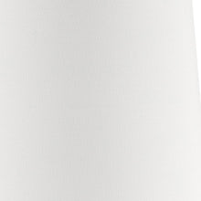 24" White Metal Bedside Table Lamp With Off-White Shade