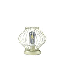 10" Gold Bedside Table Lamp With Gold Cage Shade