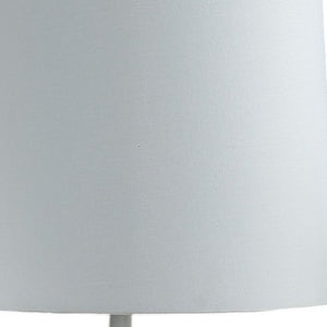 17" White Pineapple Table Lamp With White Empire Shade
